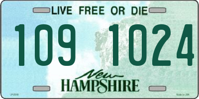 NH license plate 1091024