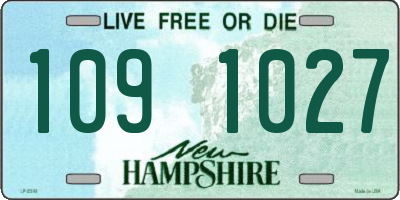 NH license plate 1091027