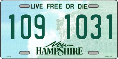 NH license plate 1091031