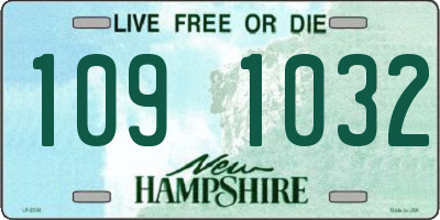 NH license plate 1091032