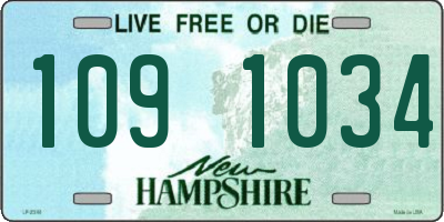 NH license plate 1091034
