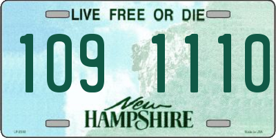 NH license plate 1091110