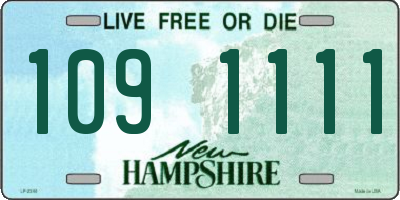 NH license plate 1091111