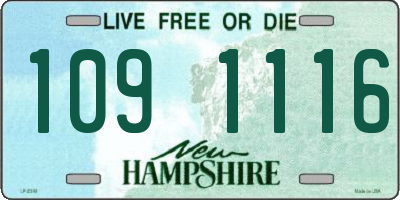 NH license plate 1091116
