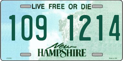 NH license plate 1091214