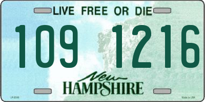 NH license plate 1091216