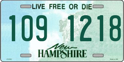 NH license plate 1091218
