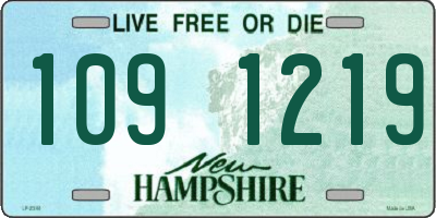 NH license plate 1091219