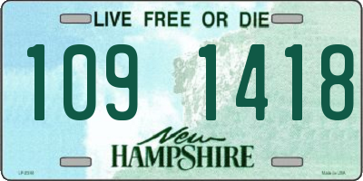 NH license plate 1091418