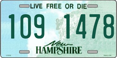 NH license plate 1091478
