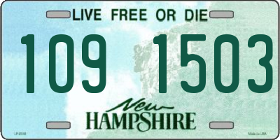 NH license plate 1091503