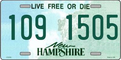NH license plate 1091505