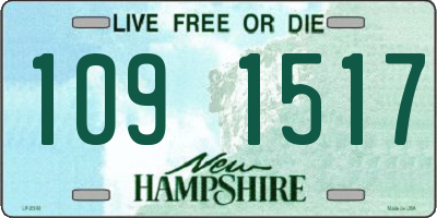 NH license plate 1091517
