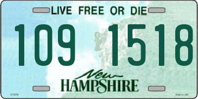 NH license plate 1091518