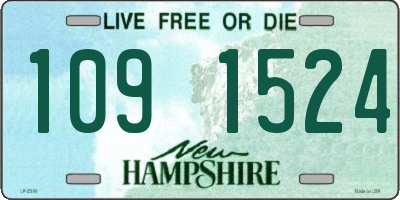 NH license plate 1091524