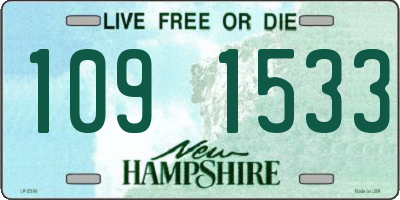NH license plate 1091533