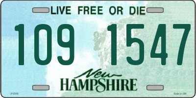 NH license plate 1091547