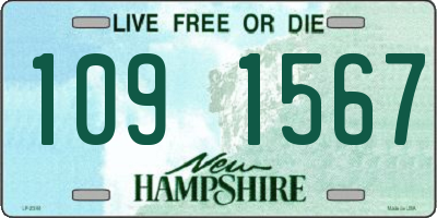 NH license plate 1091567
