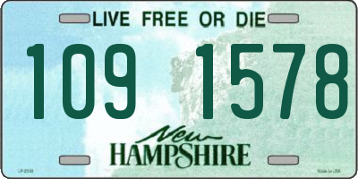 NH license plate 1091578