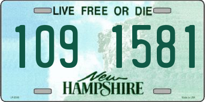 NH license plate 1091581