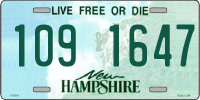 NH license plate 1091647