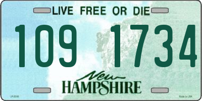 NH license plate 1091734