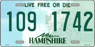 NH license plate 1091742