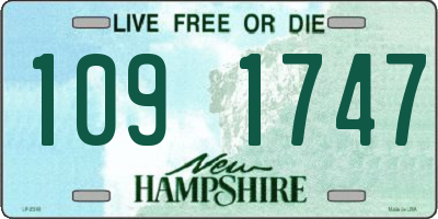 NH license plate 1091747