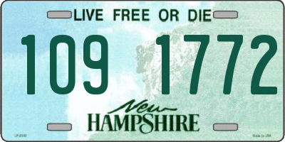 NH license plate 1091772