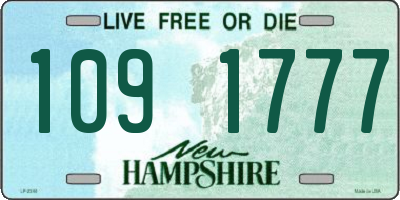 NH license plate 1091777