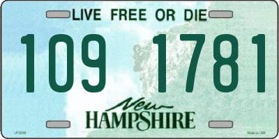 NH license plate 1091781