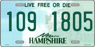 NH license plate 1091805