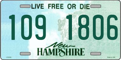 NH license plate 1091806