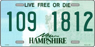 NH license plate 1091812