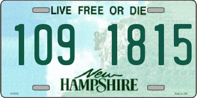 NH license plate 1091815