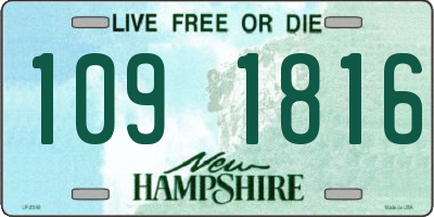 NH license plate 1091816