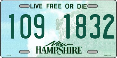 NH license plate 1091832