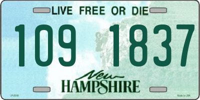 NH license plate 1091837
