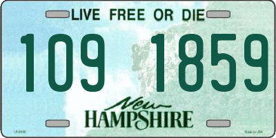 NH license plate 1091859
