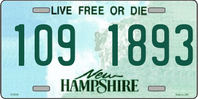 NH license plate 1091893