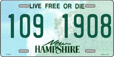 NH license plate 1091908