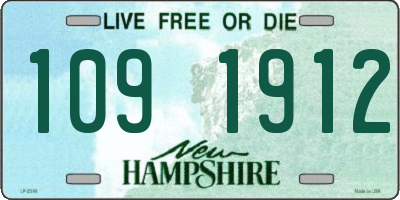 NH license plate 1091912