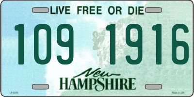 NH license plate 1091916