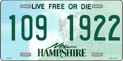 NH license plate 1091922