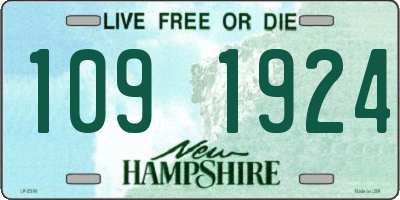 NH license plate 1091924