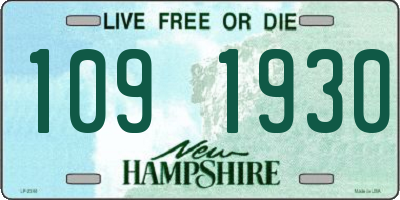 NH license plate 1091930