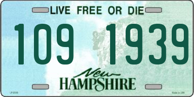 NH license plate 1091939