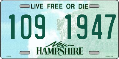 NH license plate 1091947