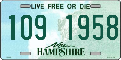 NH license plate 1091958