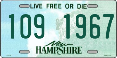 NH license plate 1091967